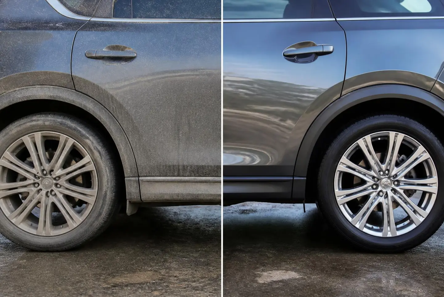 Prima e dopo: Auto, cerchi e passaruota